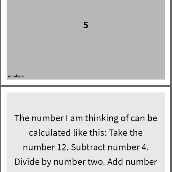 ENG - GUESS THE WORD / NUMBERS (hádej slovo podle popisu)
