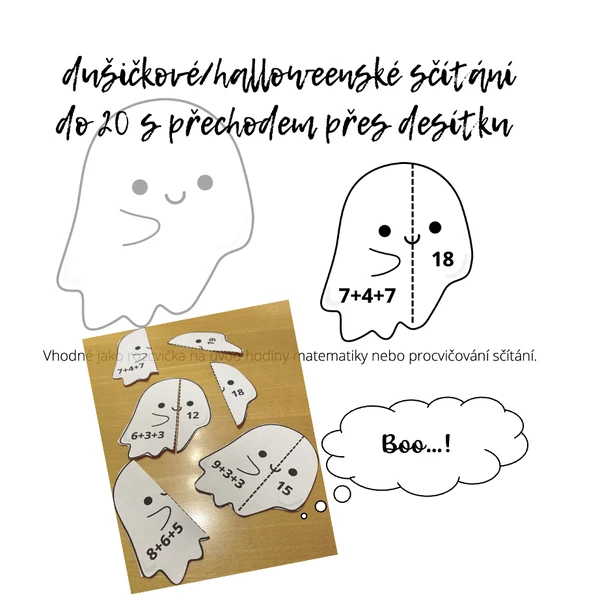 Počítání do 20 s přechodem přes 10 téma Halloween 