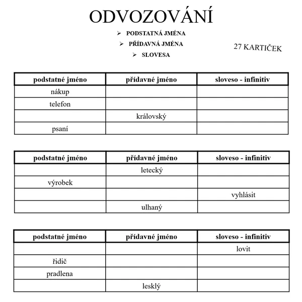 ODVOZOVÁNÍ