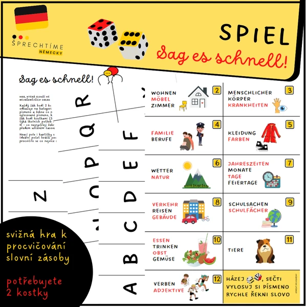 Vokabelspiel SAG ES SCHNELL!