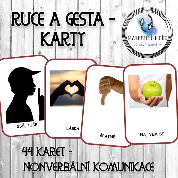 Ruce a gesta - Karty