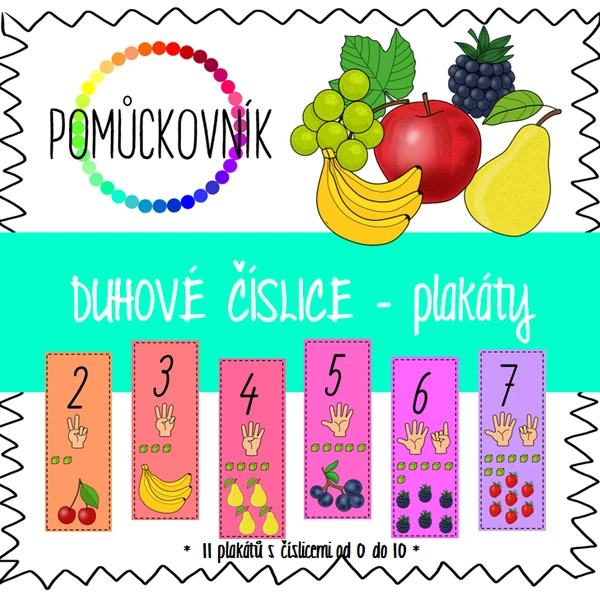 Duhové číslice - plakáty