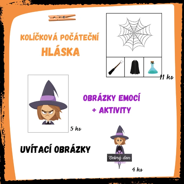 Kolíčkování první hlásky, cedulky, emoce 