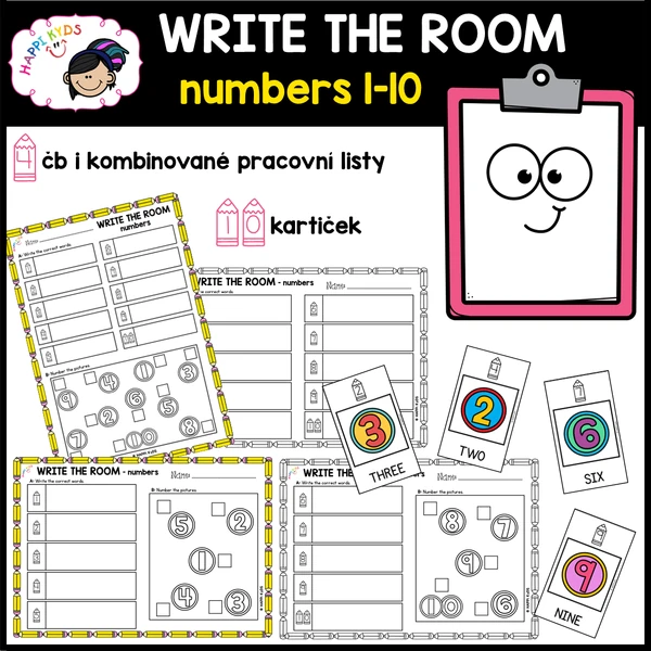 WRITE THE ROOM - Numbers 1-10