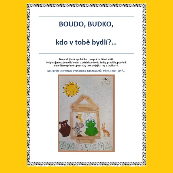 Týden s pohádkou - BOUDO, BUDKO