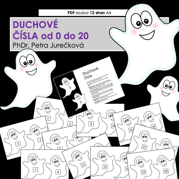 Halloween - DUCHOVÉ - čísla do 20