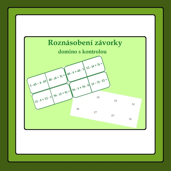 Roznásobení závorky - domino