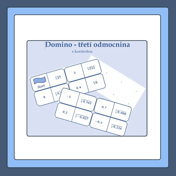 Třetí odmocnina - domino