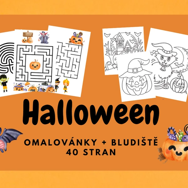 Halloween - omalovánky a bludiště 