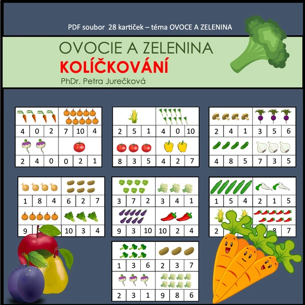 OVOCE A ZELENINA - KOLÍČKOVÁNÍ 48 kartiček