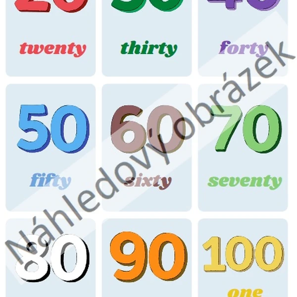 Numbers - flashcards