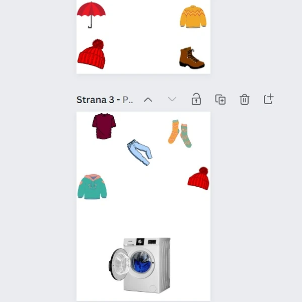 Jednoduchá grafomotorika - oblečení
