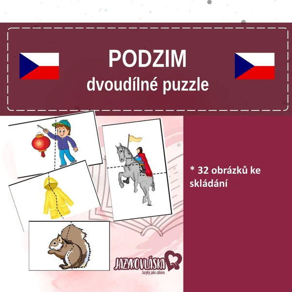 Podzim dvoudílné puzzle