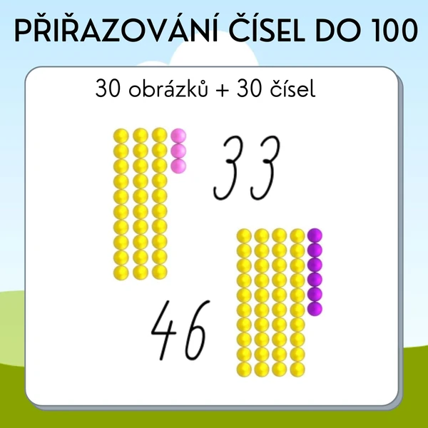Přiřazování čísel do 100
