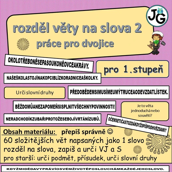 Rozděl větu na slova 2 