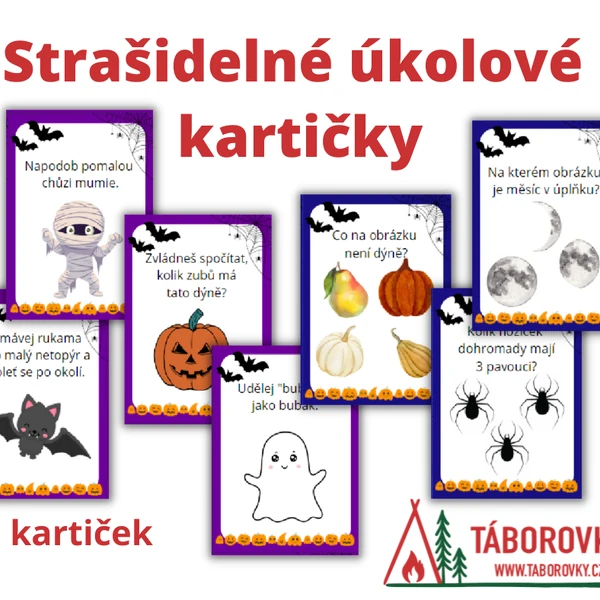 Strašidelné úkolové kartičky