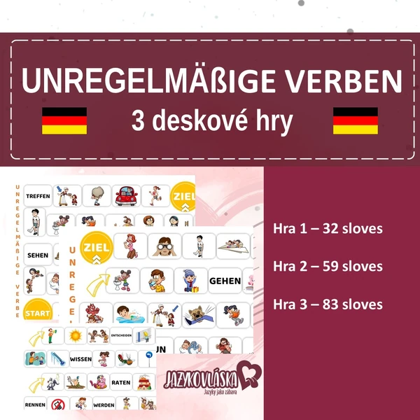 Unregelmäßige Verben 3 deskové hry