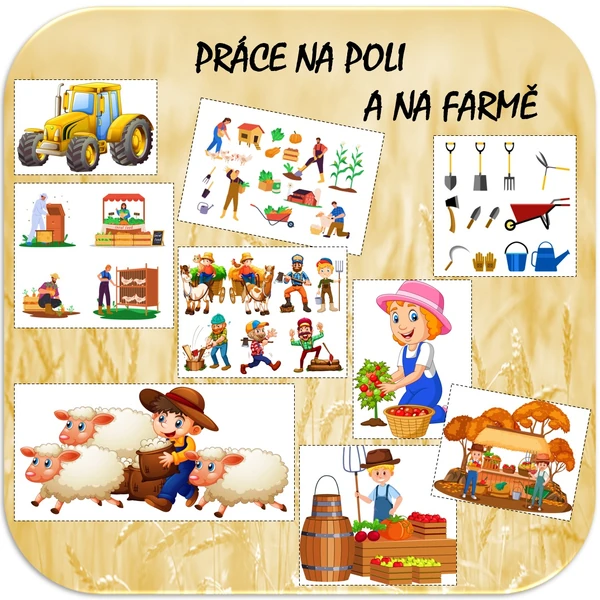 Práce na poli a na farmě