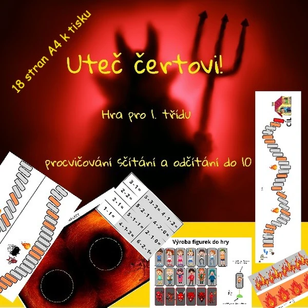 HRA PRO PRVŇÁČKY – UTEČ ČERTOVI! PROCVIČOVÁNÍ NUMERACE 0 - 10 - ZÁBAVNOU FORMOU