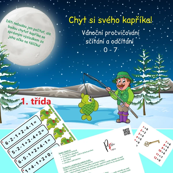 CHYŤ SI SVÉHO KAPŘÍKA! Procvičování sčítání a odčítání v číselném oboru 0 - 7.