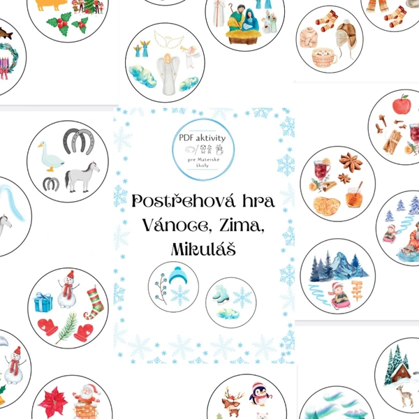 Postřehová hra - Mikuláš, Zima, Vánoce