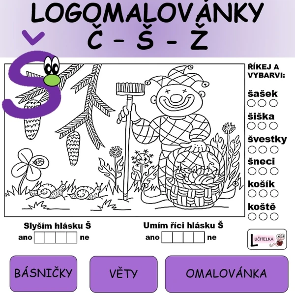 Logomalovánky - hlásky ČŠŽ