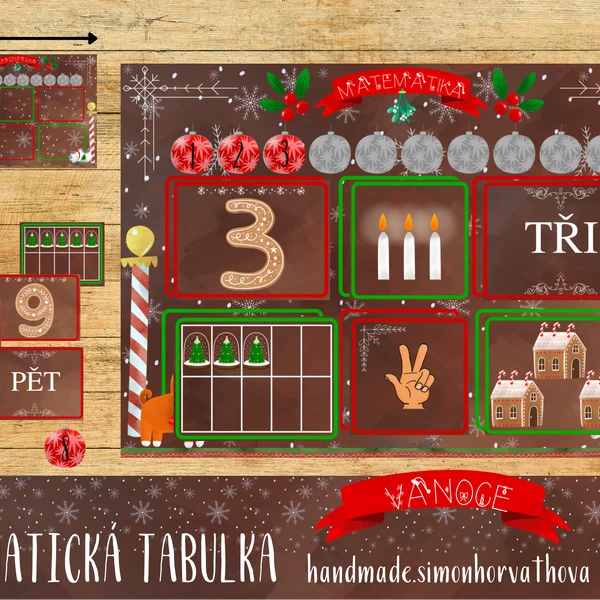 Matematická tabulka VÁNOCE