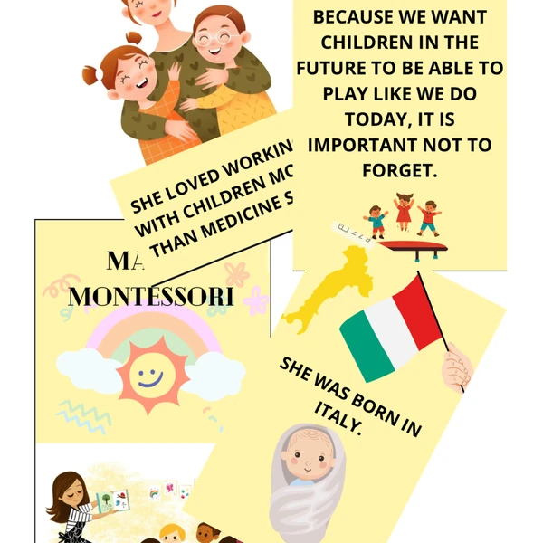 Biografie Marie Montessori v AJ pro děti