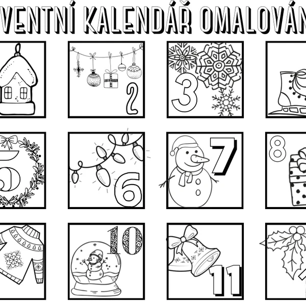 Adventní kalendář a jmenovky na dárky