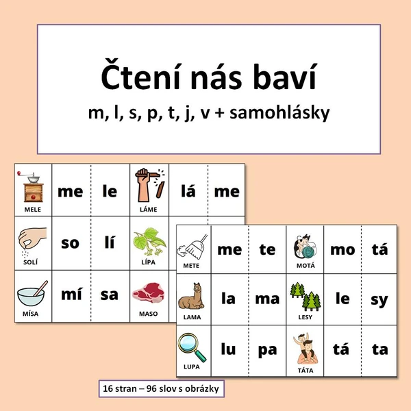 Čtení nás baví - malá tiskací písmena