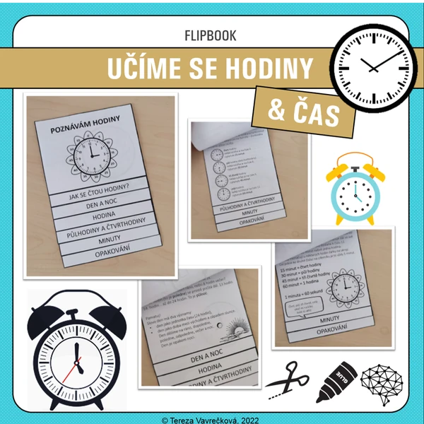 Učíme se hodiny - flipbook