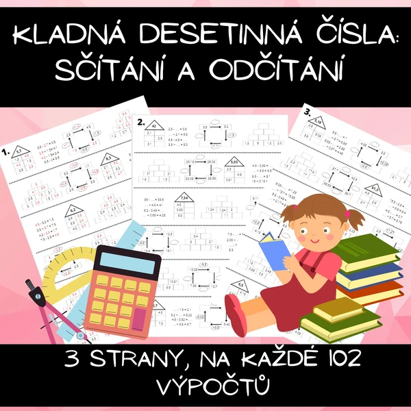 Kladná desetinná čísla: sčítání a odčítání 