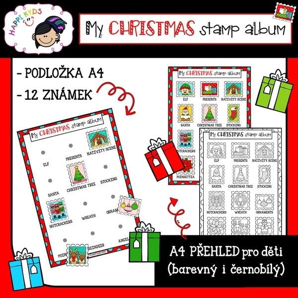 My CHRISTMAS stamp album - skládačka a obrázkový přehled