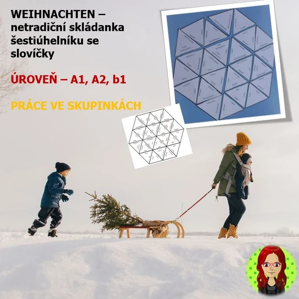 Weihnachten - skládání šestiúhelníků