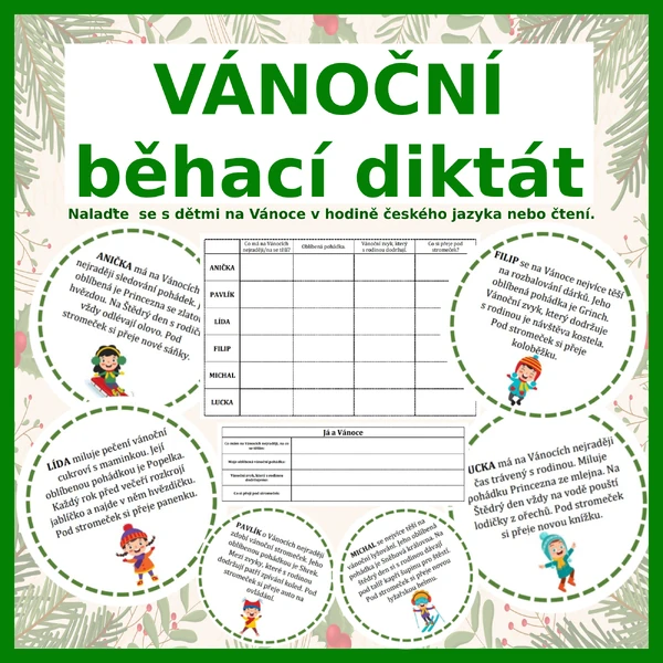 Vánoce - běhací diktát