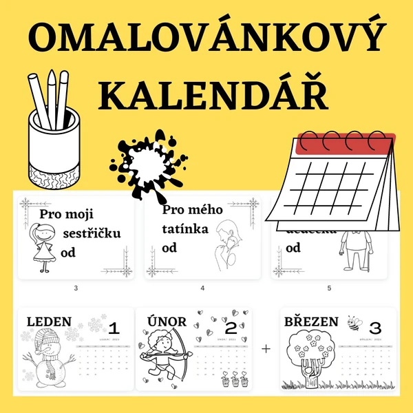 Kalendář -omalovánky