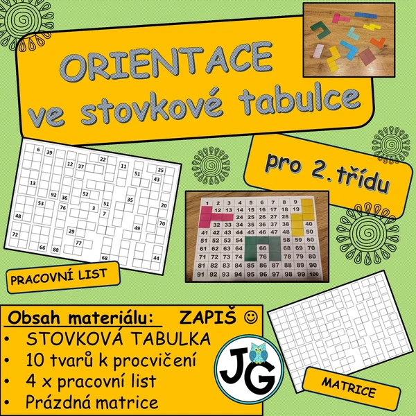 Orientace ve stovkové tabulce pro 2.ročník