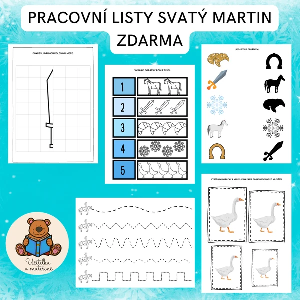 Pracovní listy sv. Martin ZDARMA 