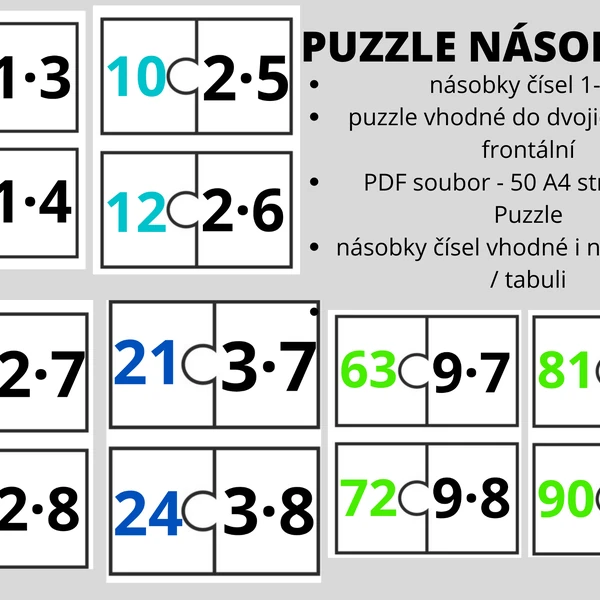 PUZZLE Násobilka - malá násobilka