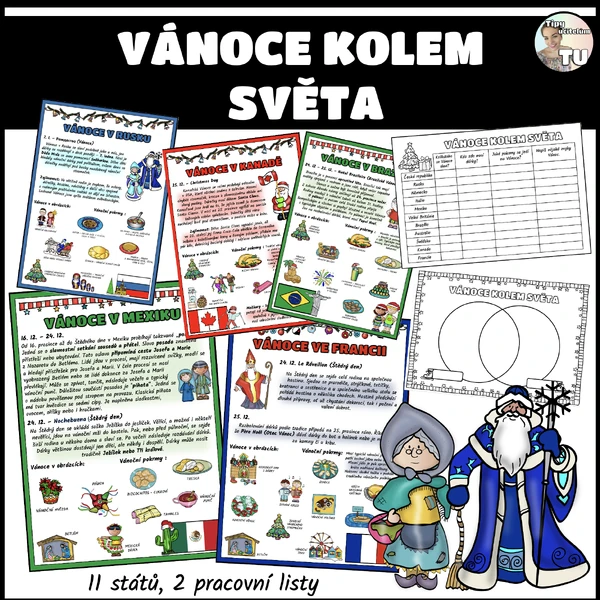 Vánoce kolem světa - vánoční karty
