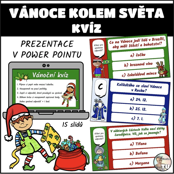 Vánoční kvíz - prezentace Power Point, Vánoce