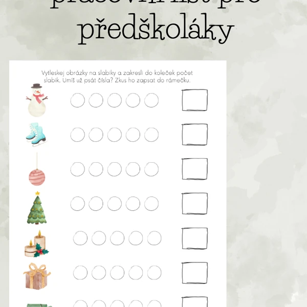 Pracovní list - vytleskávání slabik