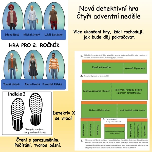 Detektivní hra Čtyři adventní neděle - 2. ročník