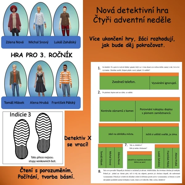 Detektivní hra Čtyři adventní neděle - 3. ročník
