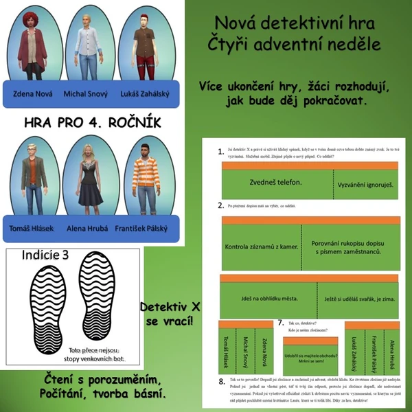 Detektivní hra Čtyři adventní neděle - 4. ročník