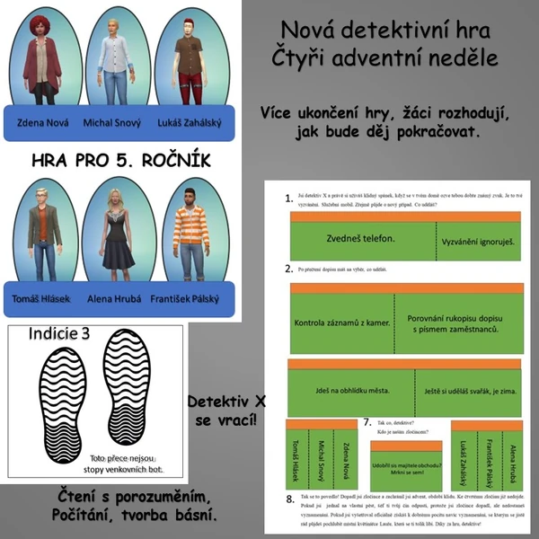 Detektivní hra Čtyři adventní neděle - 5. ročník