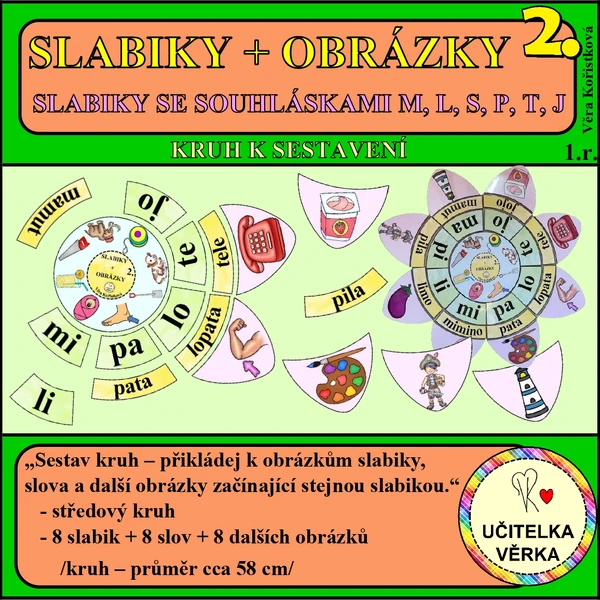 SLABIKY + OBRÁZKY – kruh k sestavení 2.