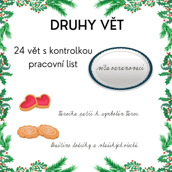 Druhy vět - cukroví
