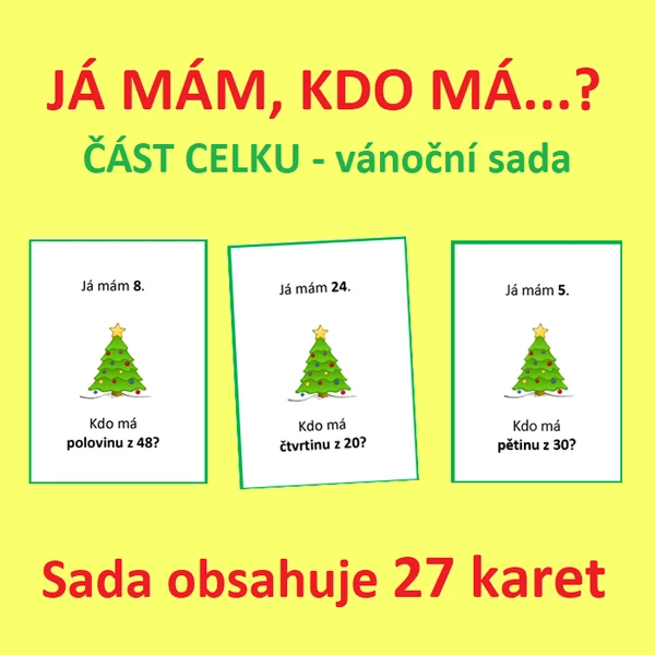 Já mám, kdo má…? – ČÁST CELKU – vánoční sada