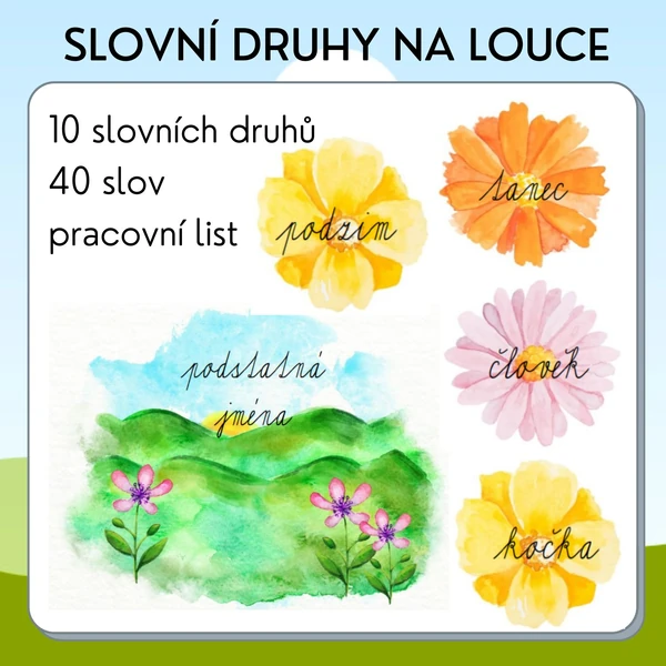 Slovní druhy na louce